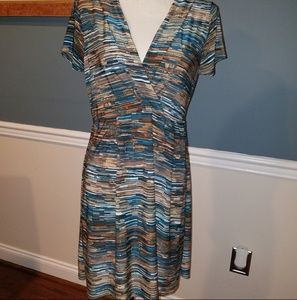 Blue & Brown Metrowear Dress